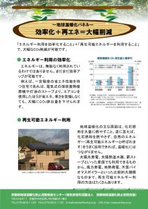 PO-08.効率化+再エネ=大幅削減 - 地球温暖化啓発パネル