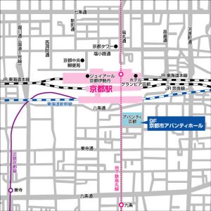 地図（会場：京都市アバンティホール）