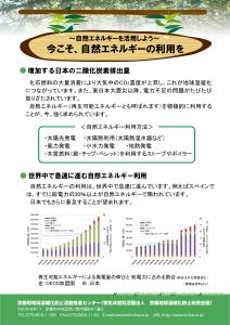 今こそ、自然エネルギーの利用を