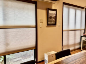 ハニカムスクリーン設置の様子