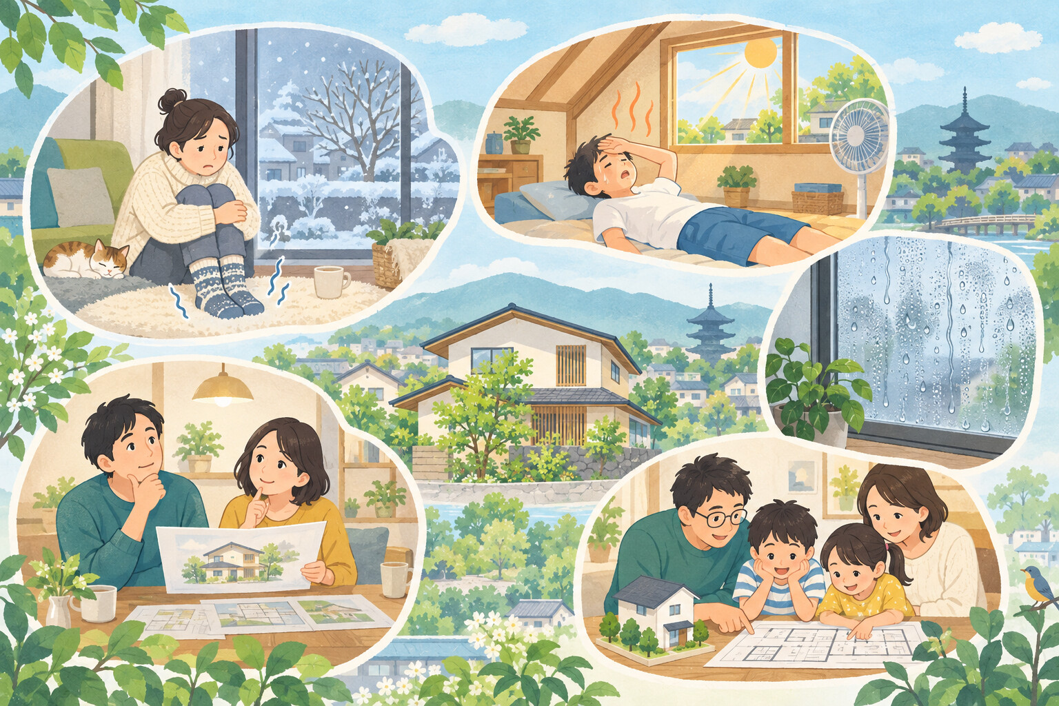 住まいの寒さ、暑さ、結露、リフォーム、新築について考える人々
